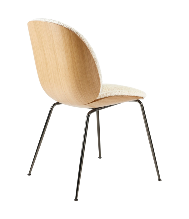 Gubi  Gubi - Beetle 3D chair oak - Karakorum 001 - black chrome base