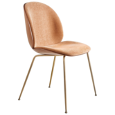 Beetle 3D stoel walnoot - Belsuede 132 - antiek messing