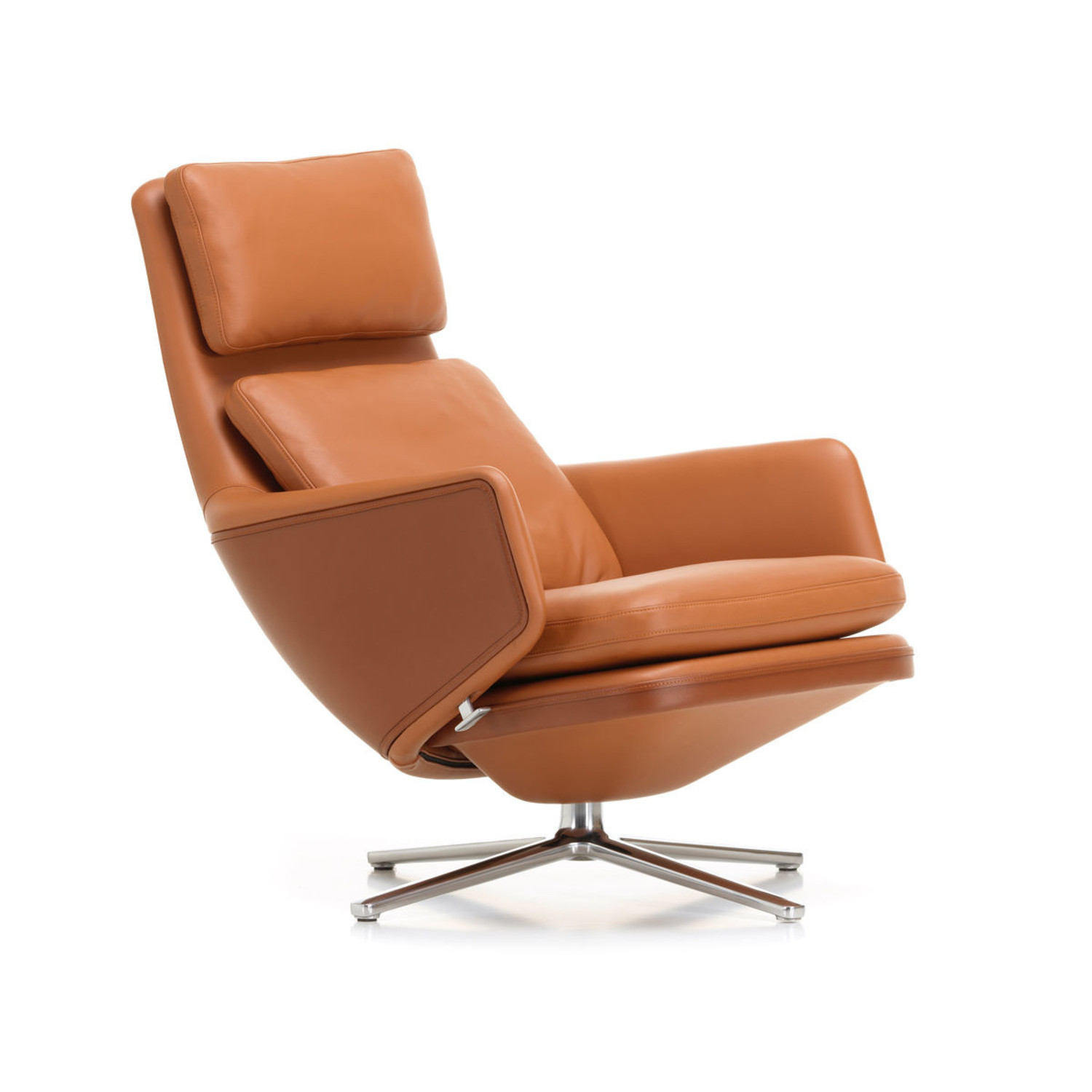 Leather sale swivel armchair