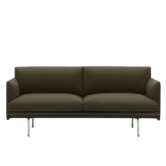 Muuto Outline Studio 2-zits Bank Divina 967 donkergroen