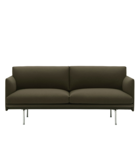 Outline Studio 2-seater Sofa Divina 967, base aluminium