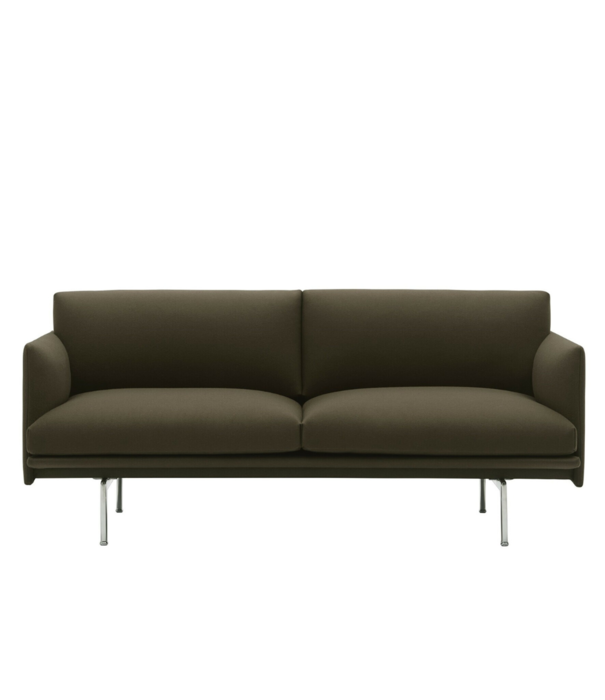 Muuto Outline Studio 2-seater Sofa Divina 967 dark green