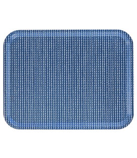 Artek - Rivi tray blue - white, 43 x 33 cm.