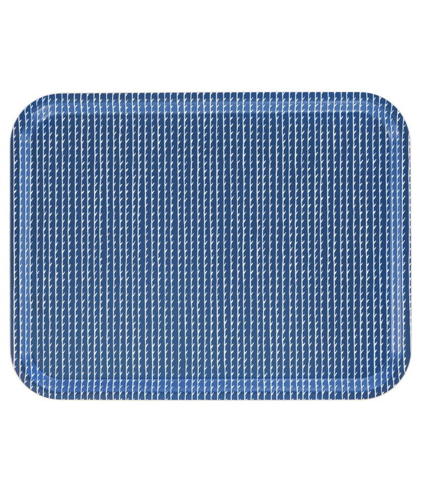 Artek  Artek - Rivi tray blue - white, 43 x 33 cm.