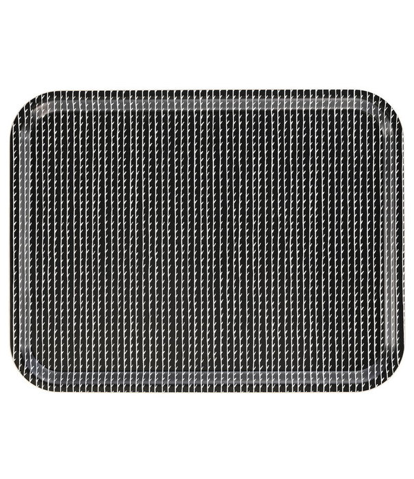 Artek  Artek - Rivi tray black - white, 43 x 33 cm.