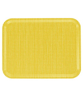 Artek - Rivi tray mustard - white, 43 x 33 cm.