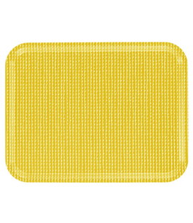 Artek - Rivi tray mustard - wit,  43 x 33 cm.