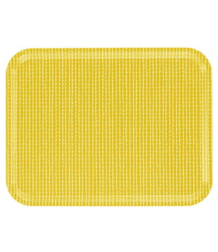 Artek - Rivi tray mustard - white, 43 x 33 cm.