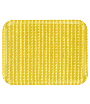 Rivi tray mustard - wit,  43 x 33 cm.