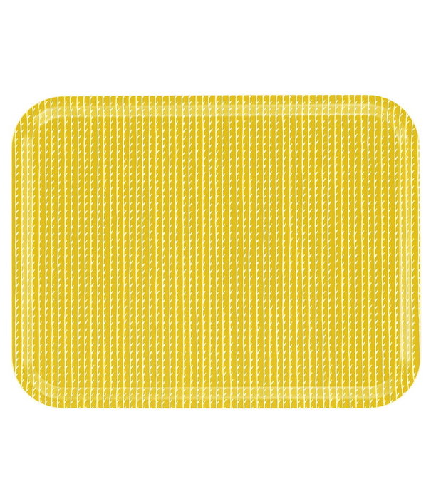 Artek  Artek - Rivi tray mustard - white, 43 x 33 cm.