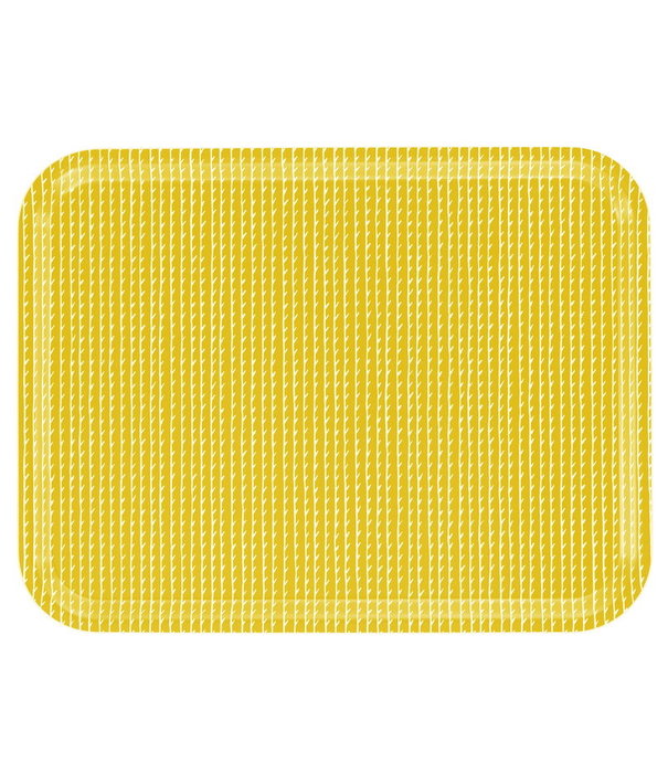 Artek  Artek - Rivi tray mustard - wit,  43 x 33 cm.