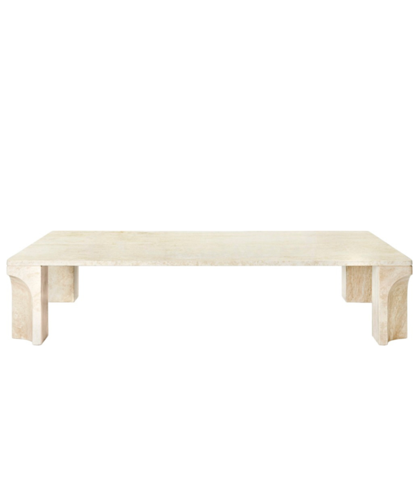 Gubi  Gubi - Doric coffee table rectangular neutral white 140 x 80