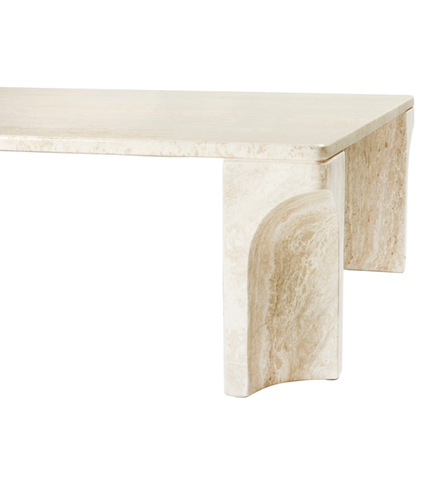 Gubi  Gubi - Doric coffee table rectangular neutral white 140 x 80