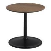 Muuto - Soft Side Table oiled smoked oak, black Ø41 / H40