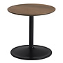 Muuto - Soft Side Table oiled smoked oak, black Ø41 / H40