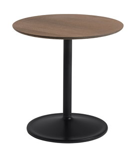 Muuto - Soft Side Table gerookt eiken, zwart Ø41 / H48