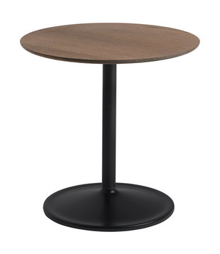 Muuto - Soft Side table solid smoked oak, black Ø41 / H48