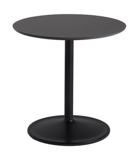 Muuto - Soft Side Table zwart laminaat Ø41 / H48