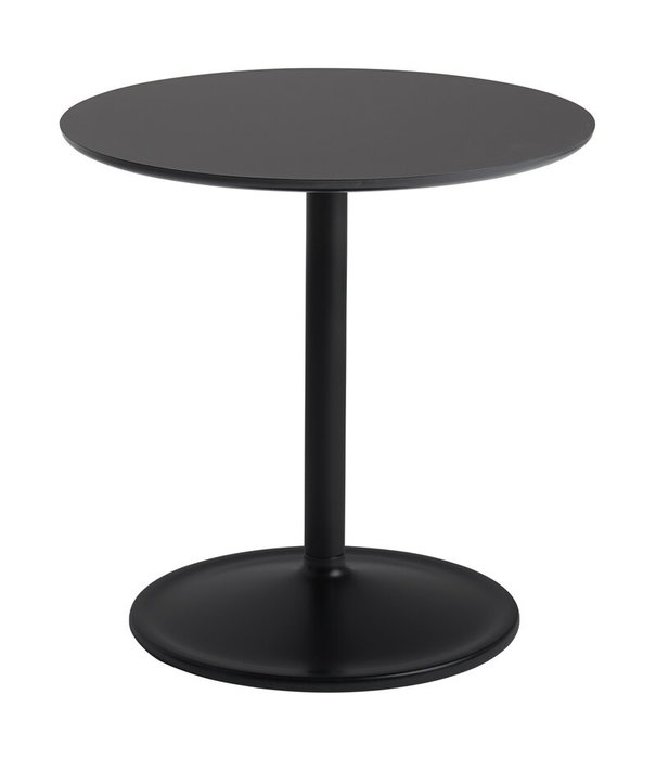 Muuto  Muuto - Soft Side bijzettafel zwart laminaat Ø41/H48 cm