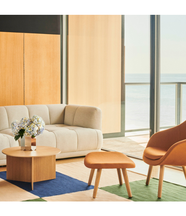 Hay  Hay - Slit coffee table wood round xl