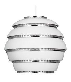 A331 Pendant Lamp white, chrome "Beehive"