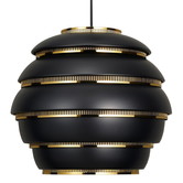 A331 Pendant Lamp black, brass "Beehive"