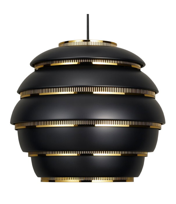 Artek  A331 Pendant Lamp black, brass "Beehive"