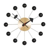 Vitra - Ball Clock Zwart / Messing