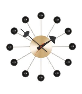 Vitra - Ball Clock Black / Brass