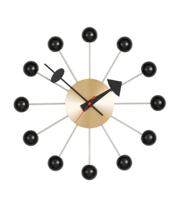 Vitra  Vitra - Ball Clock Black / Brass