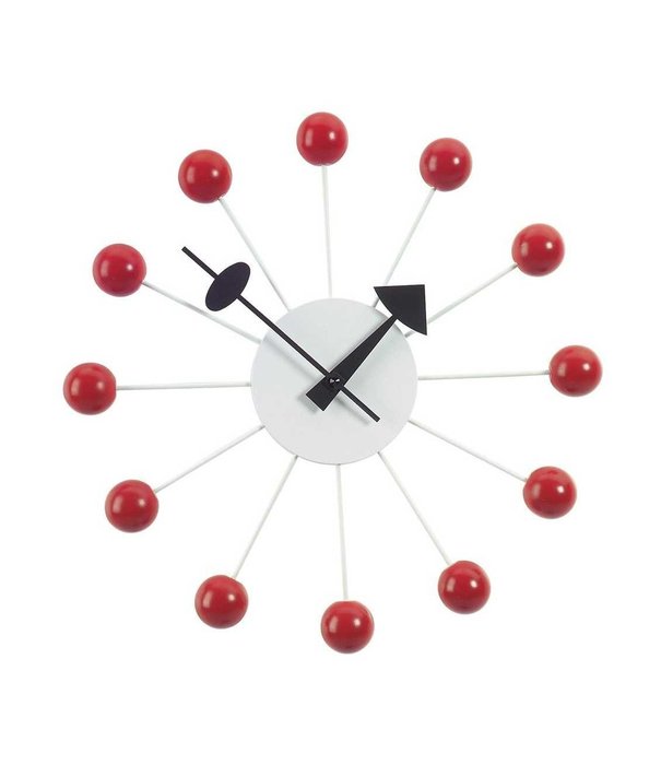 Vitra  Vitra - Ball Clock Rood wandklok