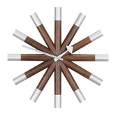 Vitra Wheel Wandklok aluminium,  notenhout