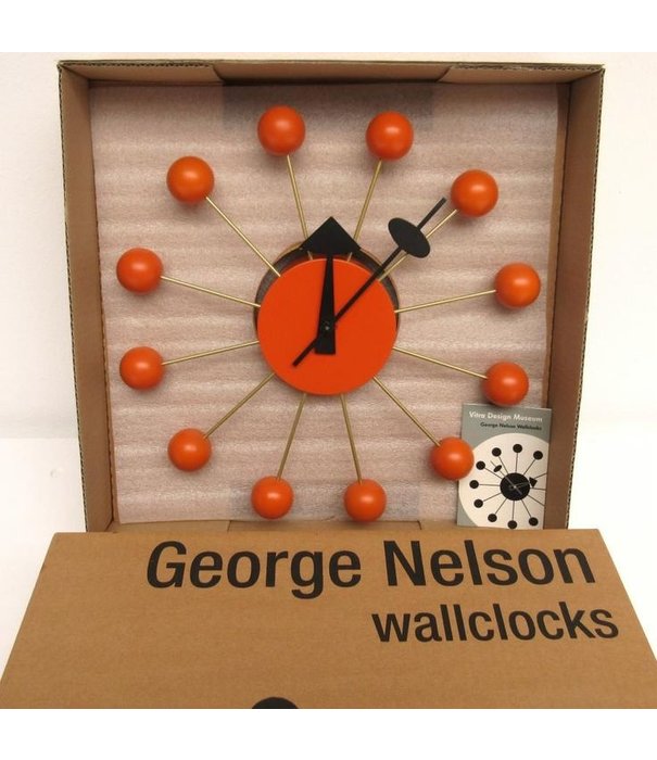 Vitra  Vitra - Ball Clock Oranje wandklok