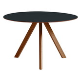 Cph 20 round dining table walnut Ø120