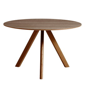 CPH 20 Round Eettafel walnoot onderstel 120cm
