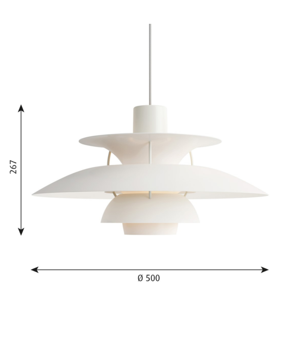 Louis Poulsen  Louis Poulsen PH 5 Monochrome Pendant Pale Rose