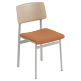 Muuto - Loft stoel eiken, zitting Steelcut 535, tube grijs