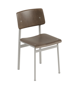 Muuto - Loft chair stained dark brown, tube grey