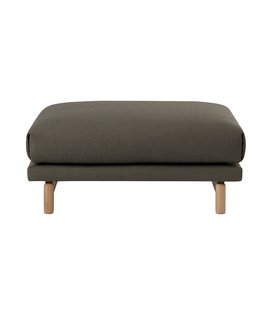Rest Pouf Fiord 961 green, oak base
