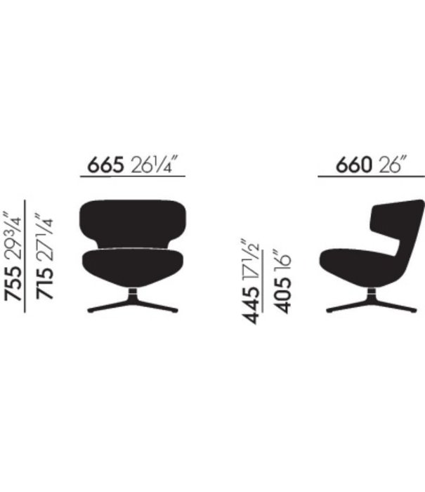 Vitra  Vitra - Petit Repos Lounge Chair leather