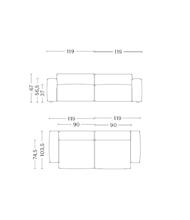 Hay  Mags Soft Low 2,5-zitter Combinatie 1,  Hallingdal 166