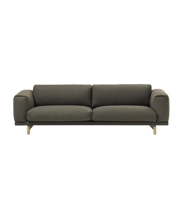 Muuto  Muuto - Rest 3-seater Sofa Fiord 961 green