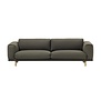 Muuto Rest 3-seater Sofa Fiord 961 green, oak wood base