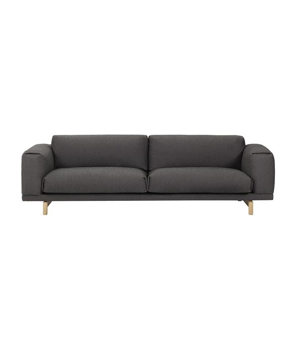 Muuto  Muuto - Rest 3 seater sofa  fiord vancouver 13 dark grey