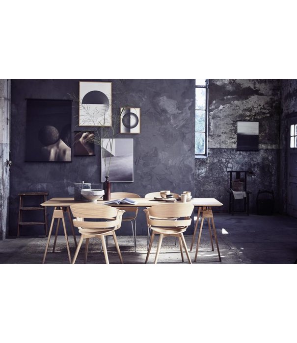 Design House Stockholm  Wick stoel eiken, chrome