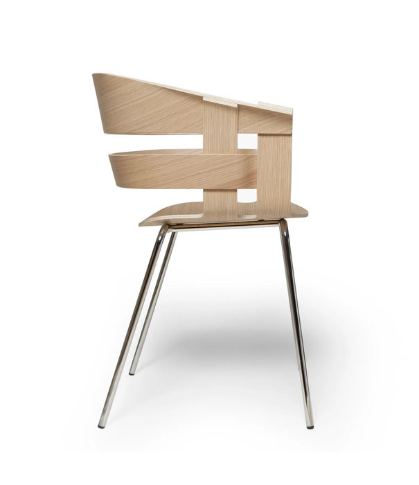 Design House Stockholm  Design House Stockholm - Wick chair oak - tube chrome base