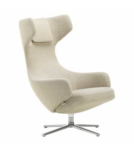 Vitra Grand Repos lounge stoel, stof Dumet beige melange