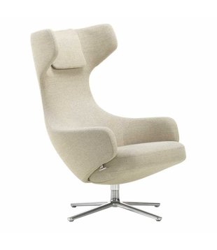 Vitra Grand Repos lounge stoel, stof Dumet beige melange
