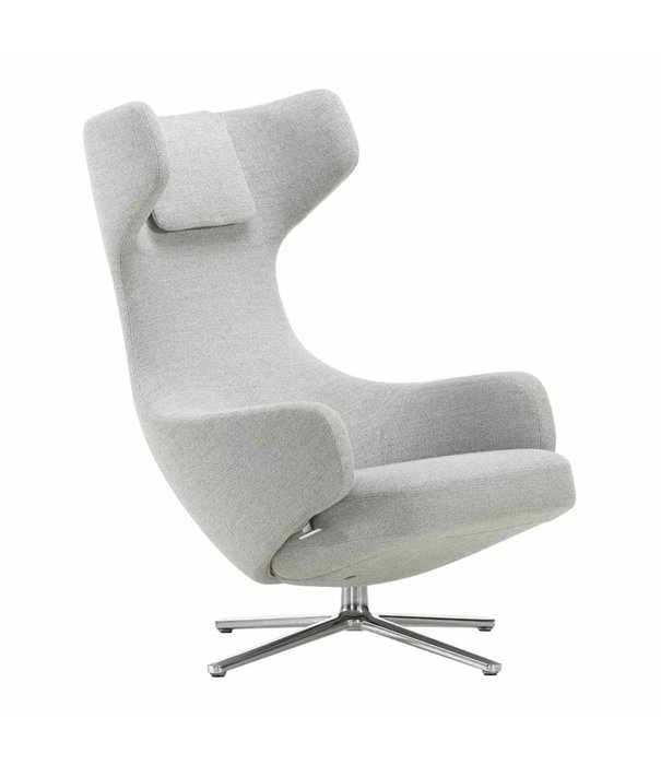 Vitra  Vitra - Grand Repos Lounge Chair gepolijst aluminium Cosy Pebble-Grey