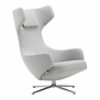 Vitra - Grand Repos Lounge Chair gepolijst aluminium Cosy Pebble-Grey